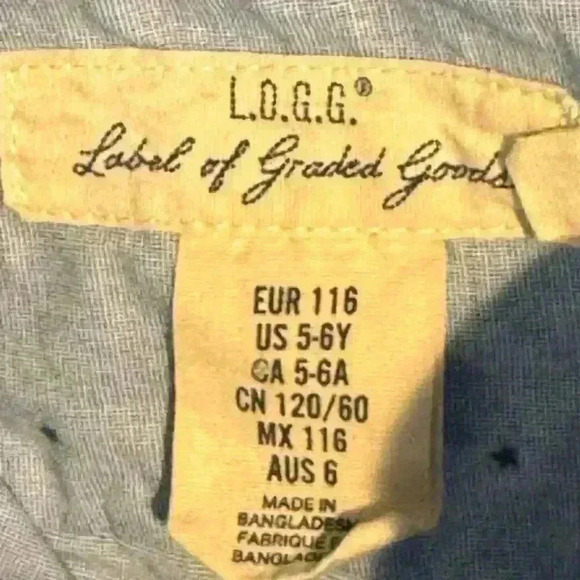 L.O.G.G Boys Blue Long Sleeve Button-Up Shirt Size 5-6 years - Picture 4 of 7